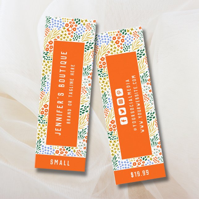 Étiquettes de vêtements Petite entreprise Prix flo (Créateur téléchargé)