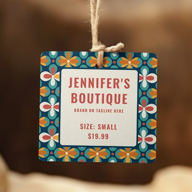 Étiquettes de vêtements Petite entreprise Rétro mo (Créateur téléchargé)