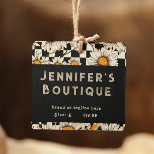Étiquettes de vêtements Petite entreprise Rétro Su