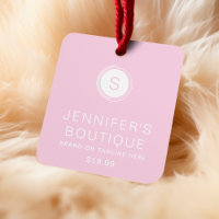 Étiquettes de vêtements Petite entreprise Rose Bla