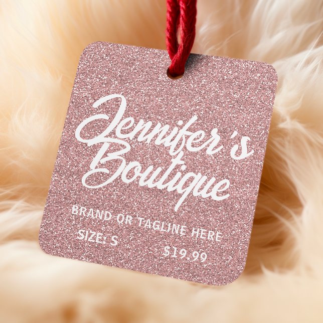Étiquettes de vêtements Petite entreprise rose Par (Créateur téléchargé)