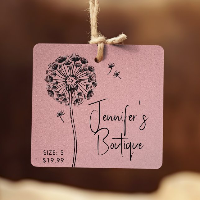 Étiquettes de vêtements Petite entreprise Rose Pri (Créateur téléchargé)