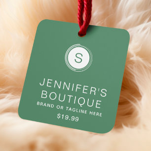 Étiquettes de vêtements Petite entreprise Vert Bla
