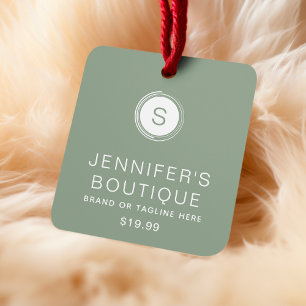Étiquettes de vêtements Petite entreprise Vert Bla