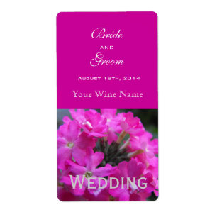 étiquettes de vin de mariage de fleurs de jardin r
