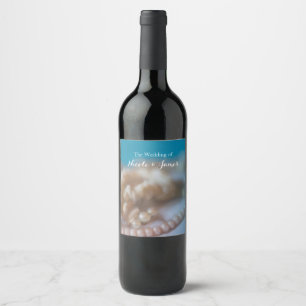 Étiquettes de vin de plage peintes élégantes Coqui