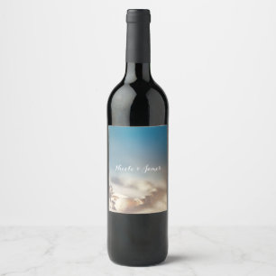 Étiquettes de vin élégantes Coquillages et Bijoux 