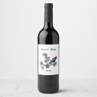Étiquettes de vin Forest Santa Crow