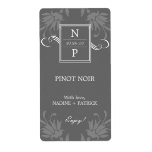 Étiquettes de vin Mariage raffinés