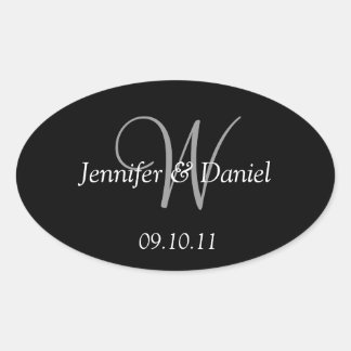 Étiquettes de vin Monogrammes W personnalisés