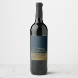 Étiquettes de vin pour fête glamour pétillant chic