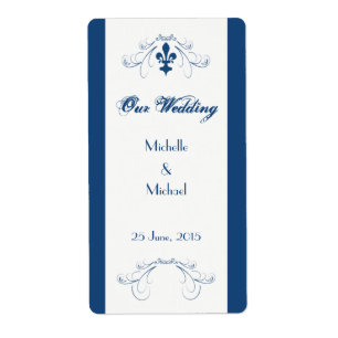Étiquettes de Wedding Fleur de Lis Wine
