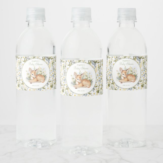 Étiquettes d'eau pour le baby shower. (Bouteilles)