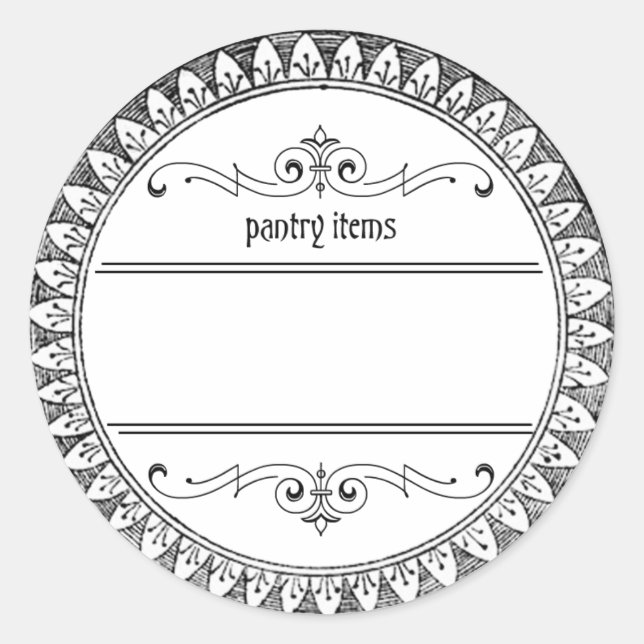 Étiquettes d'éléments du panneau vierge vintage (Devant)