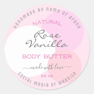 Étiquettes d'emballage des produits Pastel Rose te