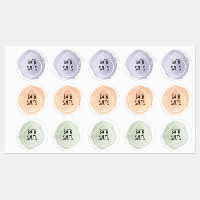 Étiquettes d'embarcation à goutte d'huile essentie (Feuille)