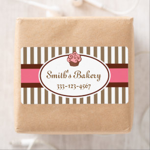 Étiquettes d'entreprise customisés Cupcake