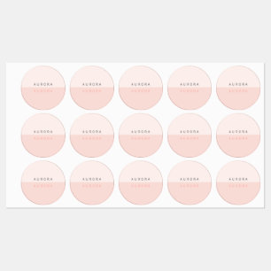 Étiquettes Deux tons rose minimaliste