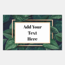 Étiquettes d'expédition à feuilles vertes