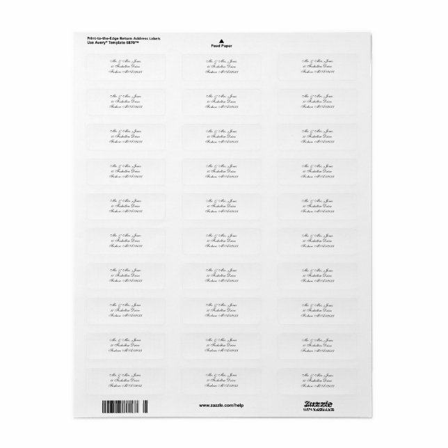 Étiquettes d'expédition customisés (Feuille entière)
