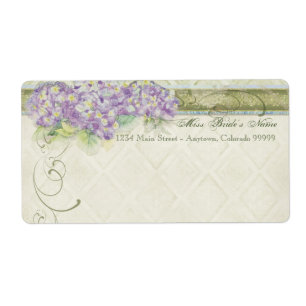 Étiquettes d'expédition - hortensia vintage de