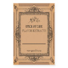 Étiquettes d'extraction de saveur artisanale vierg