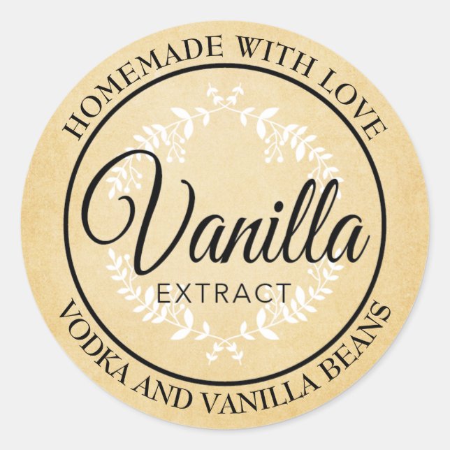 Étiquettes d'extraction de vanille personnalisable (Devant)