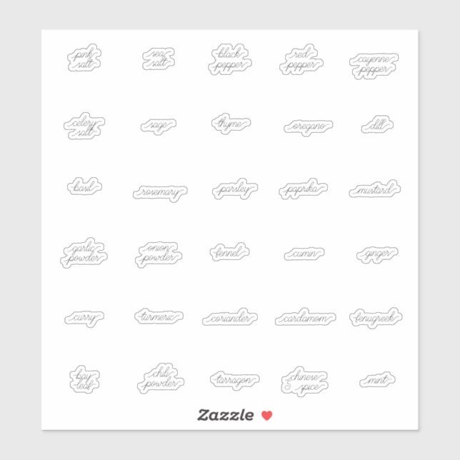 Étiquettes d'herbes et d'épices (Feuille)