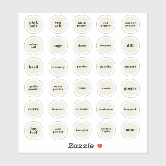 Étiquettes d'herbes et d'épices (Feuille)