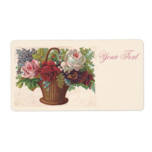 Étiquettes d'illustration de fleurs vintage exquis