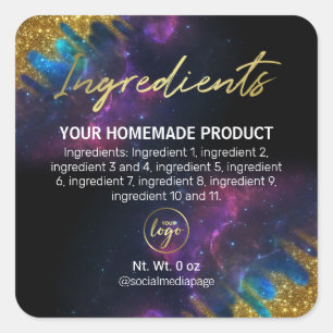 Étiquettes d'ingrédients Galaxy