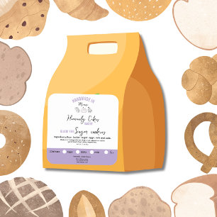 Étiquettes d'ingrédients pour Cookies au Chocolat 