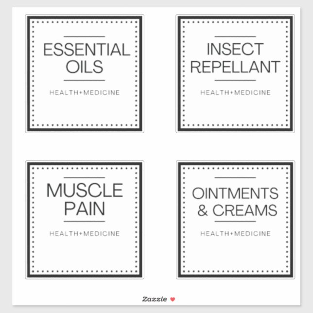 Étiquettes d'organisation moderne pour bain (Feuille)