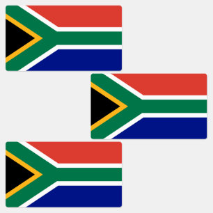 Étiquettes Drapeau d'Afrique du Sud