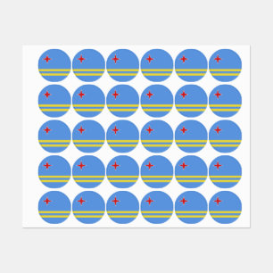 Étiquettes Drapeau d'Aruba