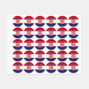 Étiquettes Drapeau de Croatie