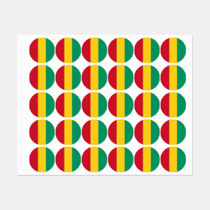 Étiquettes Drapeau de Guinée