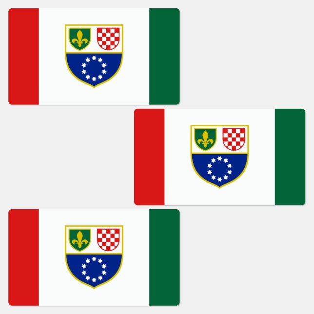 Étiquettes Drapeau de la Fédération de Bosnie (Groupe)