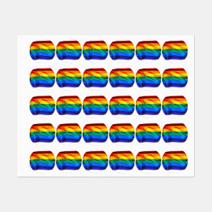 Étiquettes Drapeau de la fierté gay de SlipperyJoe's flottant