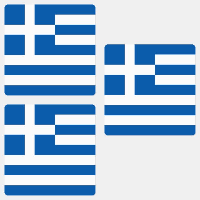 Étiquettes Drapeau de la Grèce (Groupe)