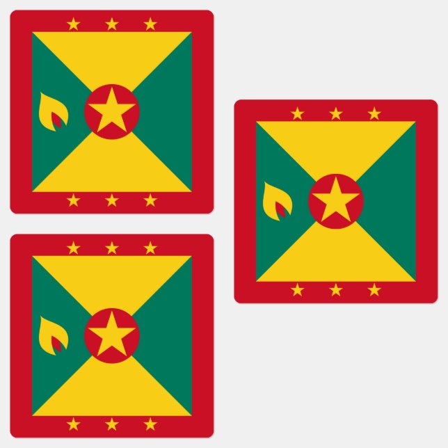 Étiquettes Drapeau de la Grenade (Groupe)