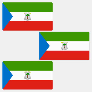 Étiquettes Drapeau de la Guinée équatoriale
