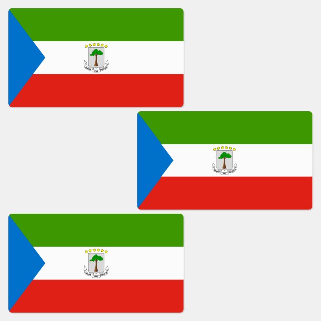 Étiquettes Drapeau de la Guinée équatoriale (Groupe)