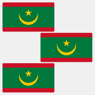 Étiquettes Drapeau de la Mauritanie