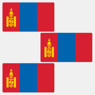Étiquettes Drapeau de la Mongolie