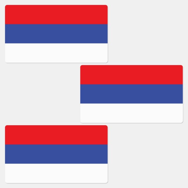Étiquettes Drapeau de la Republika Srpska (Groupe)