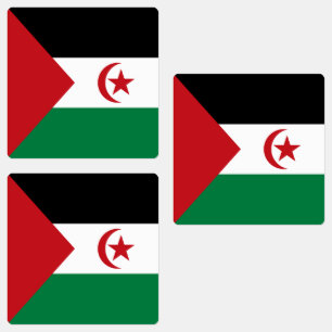Étiquettes Drapeau de la République arabe sahraouie démocrati
