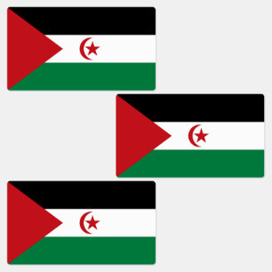 Étiquettes Drapeau de la République démocratique arabe sahrao