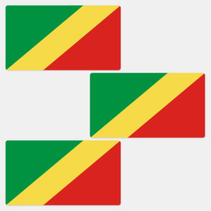 Étiquettes Drapeau de la République du Congo