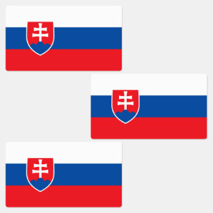 Étiquettes Drapeau de la Slovaquie